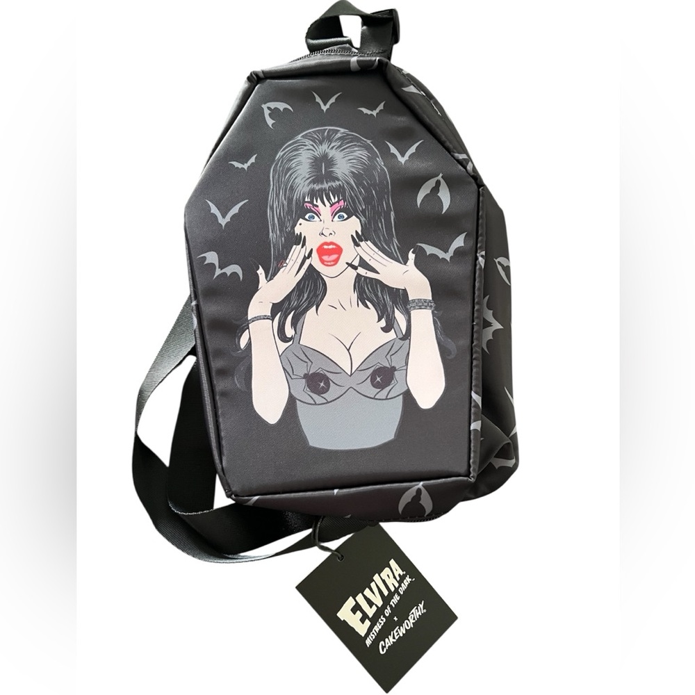Elvira Mistress Of The Dark Coffin Shaped Cooler Lunch Bag Bats Vampy Horror NWT